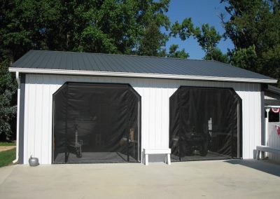 Custom garage door screens