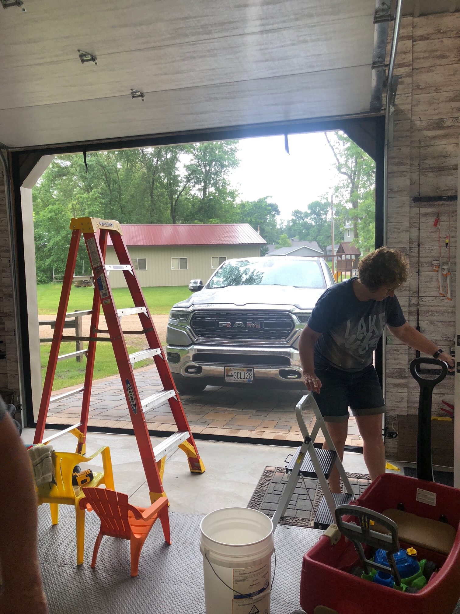 No Zipper Garage Door Screen