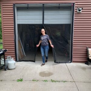 Middle Opening Garage Door Screen