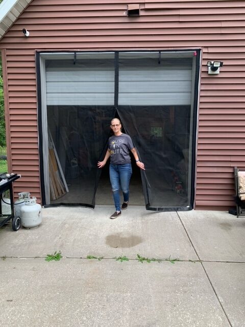 Middle Opening Garage Door Screen