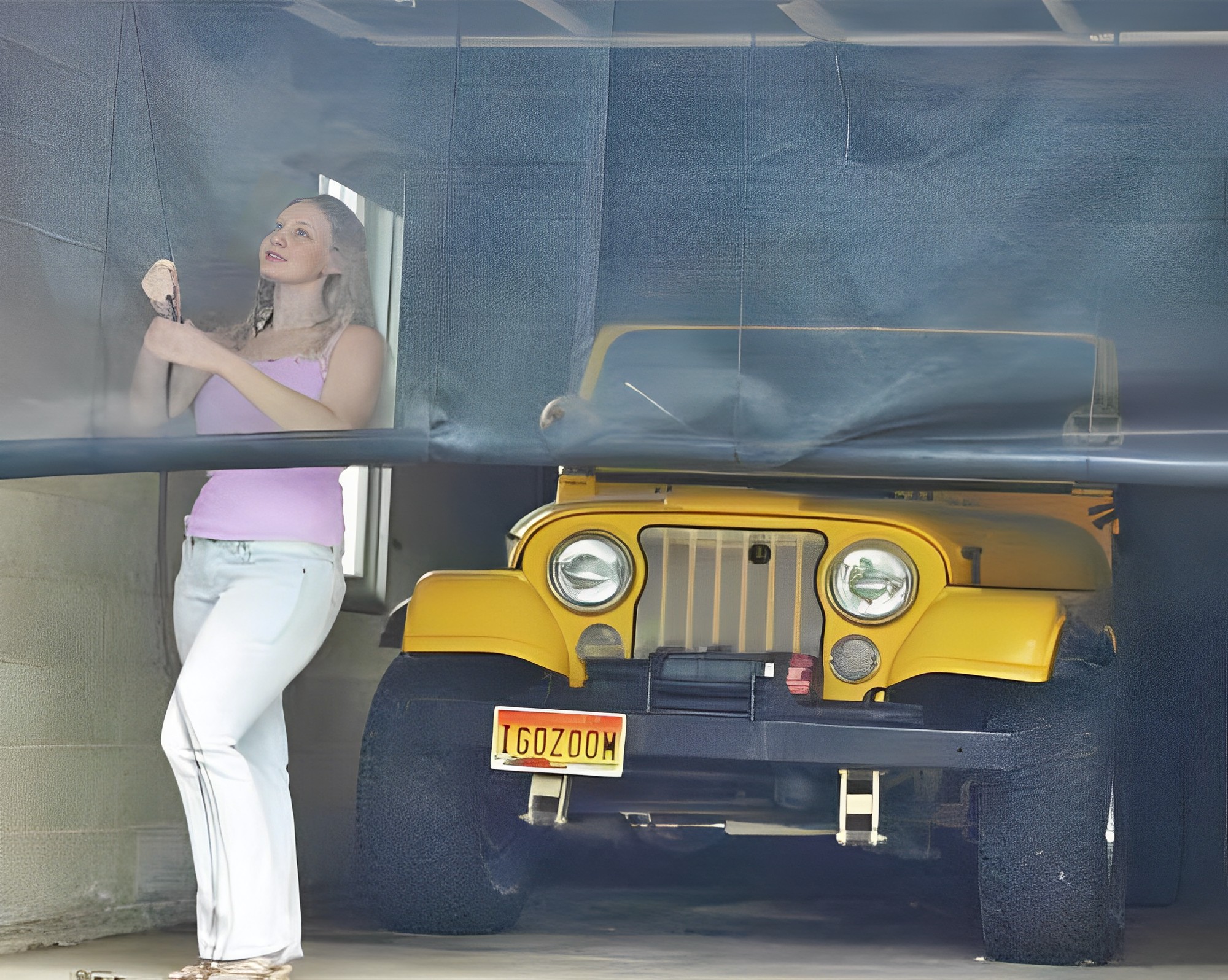 jeep girl roll up screen
